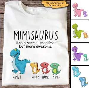 Grandmasaurus And Kids Personalized Shirt
