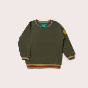 Green Marl Rainbow Raglan Sweatshirt