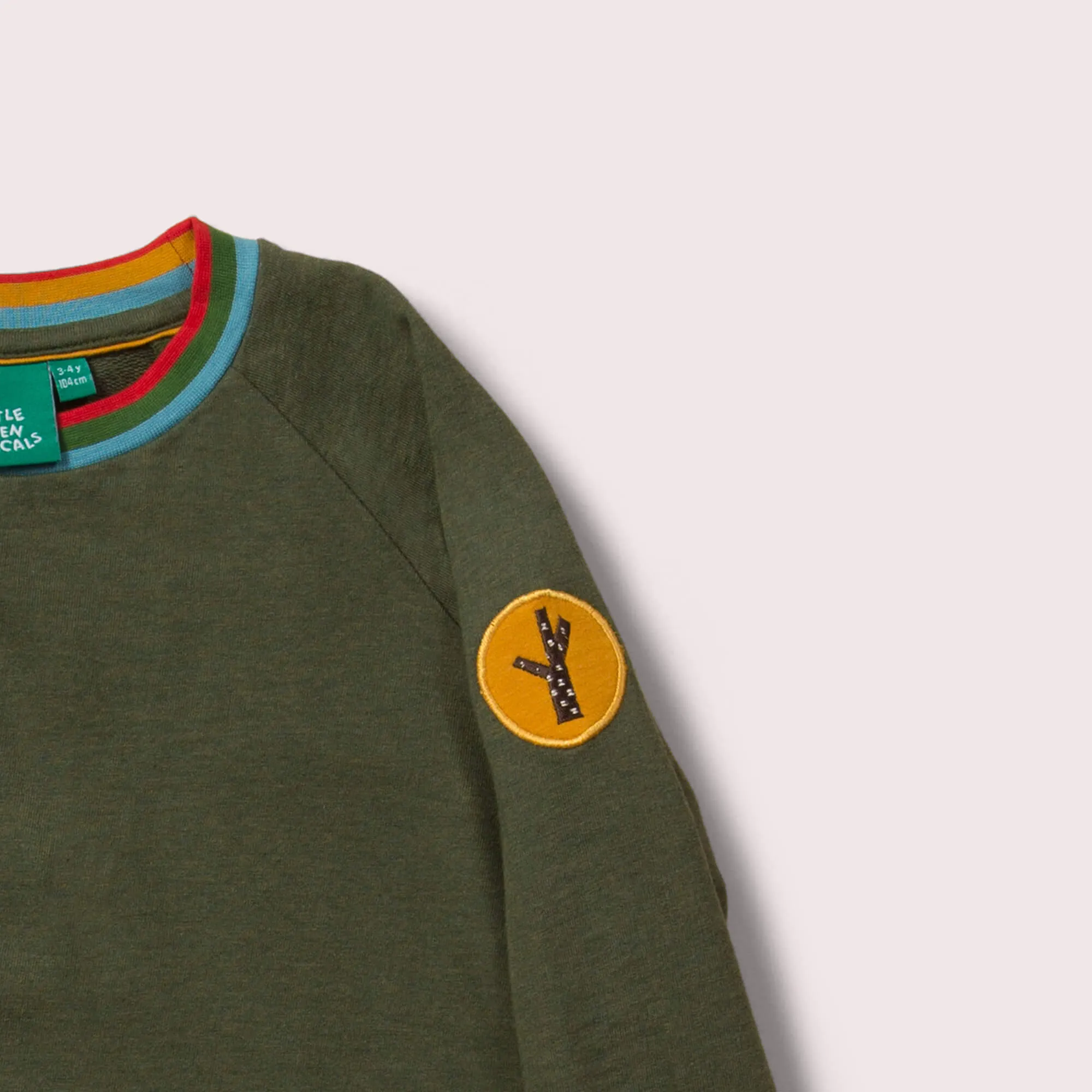 Green Marl Rainbow Raglan Sweatshirt