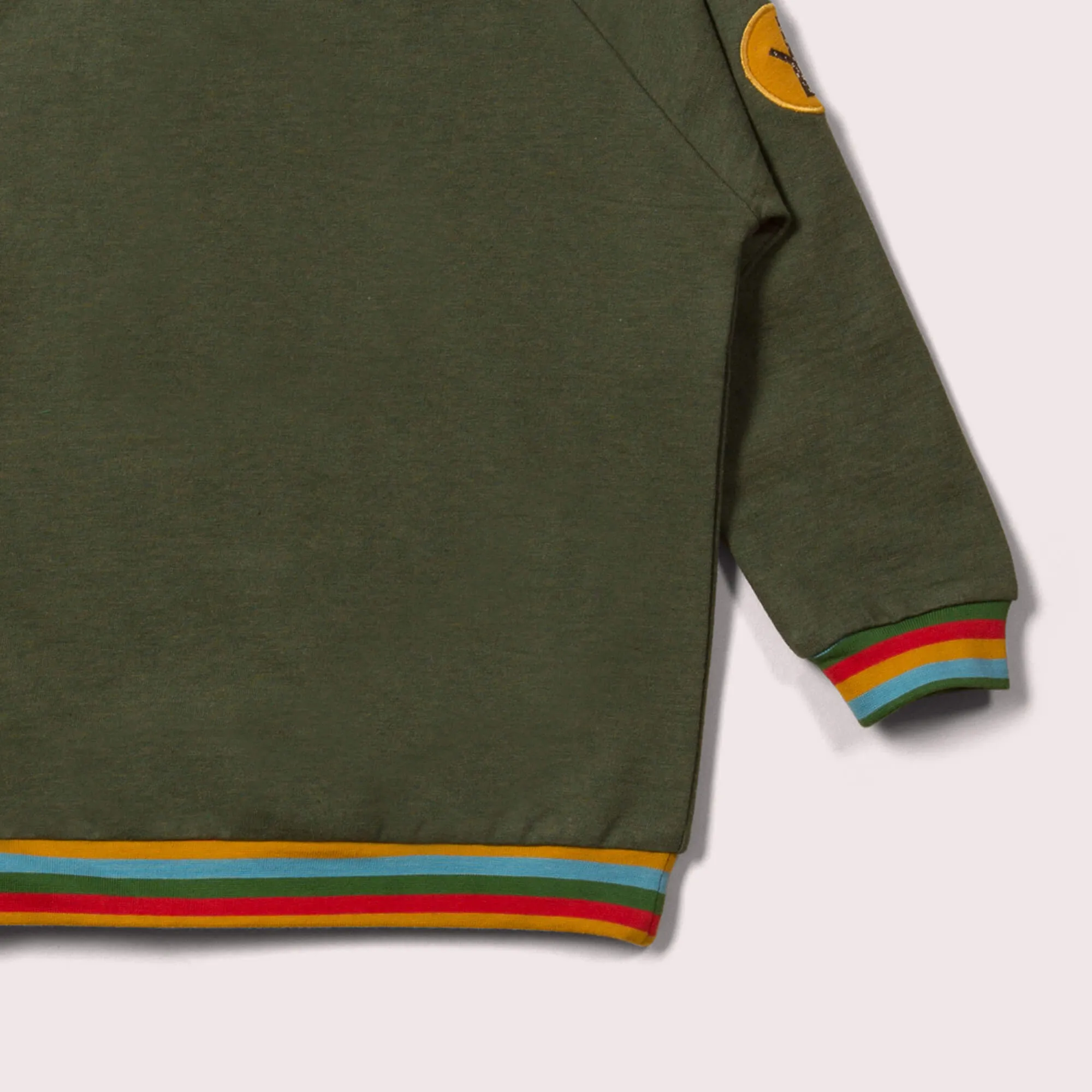 Green Marl Rainbow Raglan Sweatshirt
