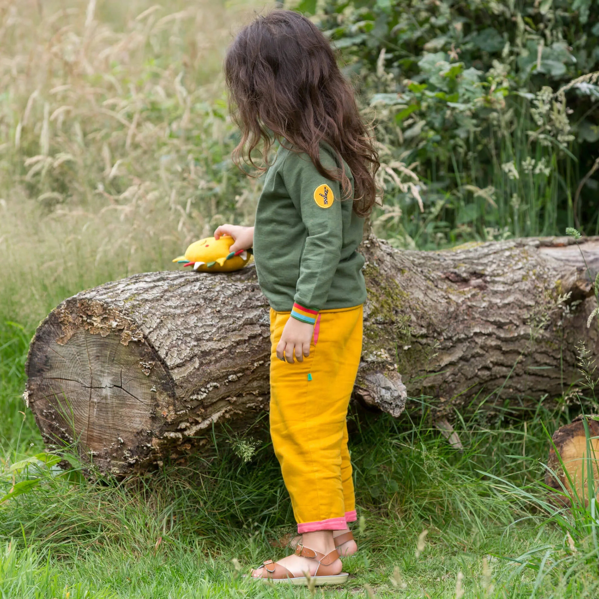 Green Marl Rainbow Raglan Sweatshirt