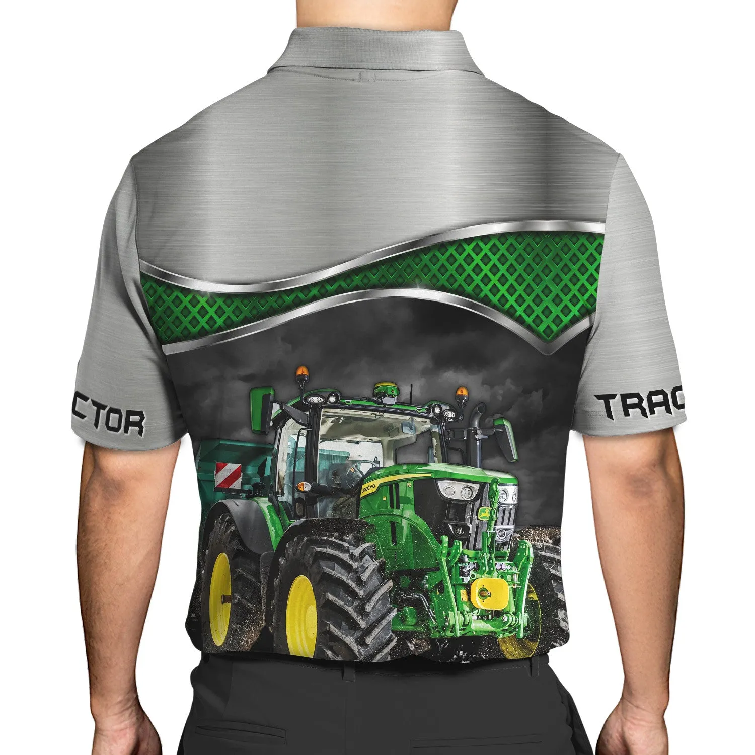 Grey & Green 3D Tractor Shirt Truck Driver Shirts Tractor 3D Hoodie, 3D Zipper Hoodie,...