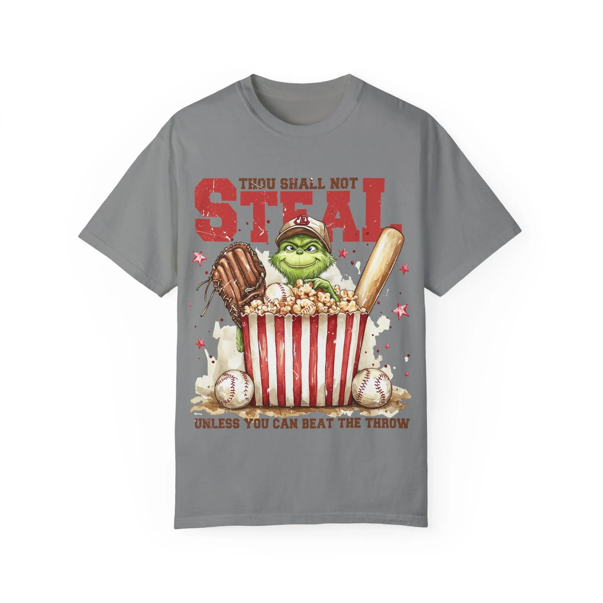 Grinch Baseball Thou Shall Not Steal Comfort Colors Tee