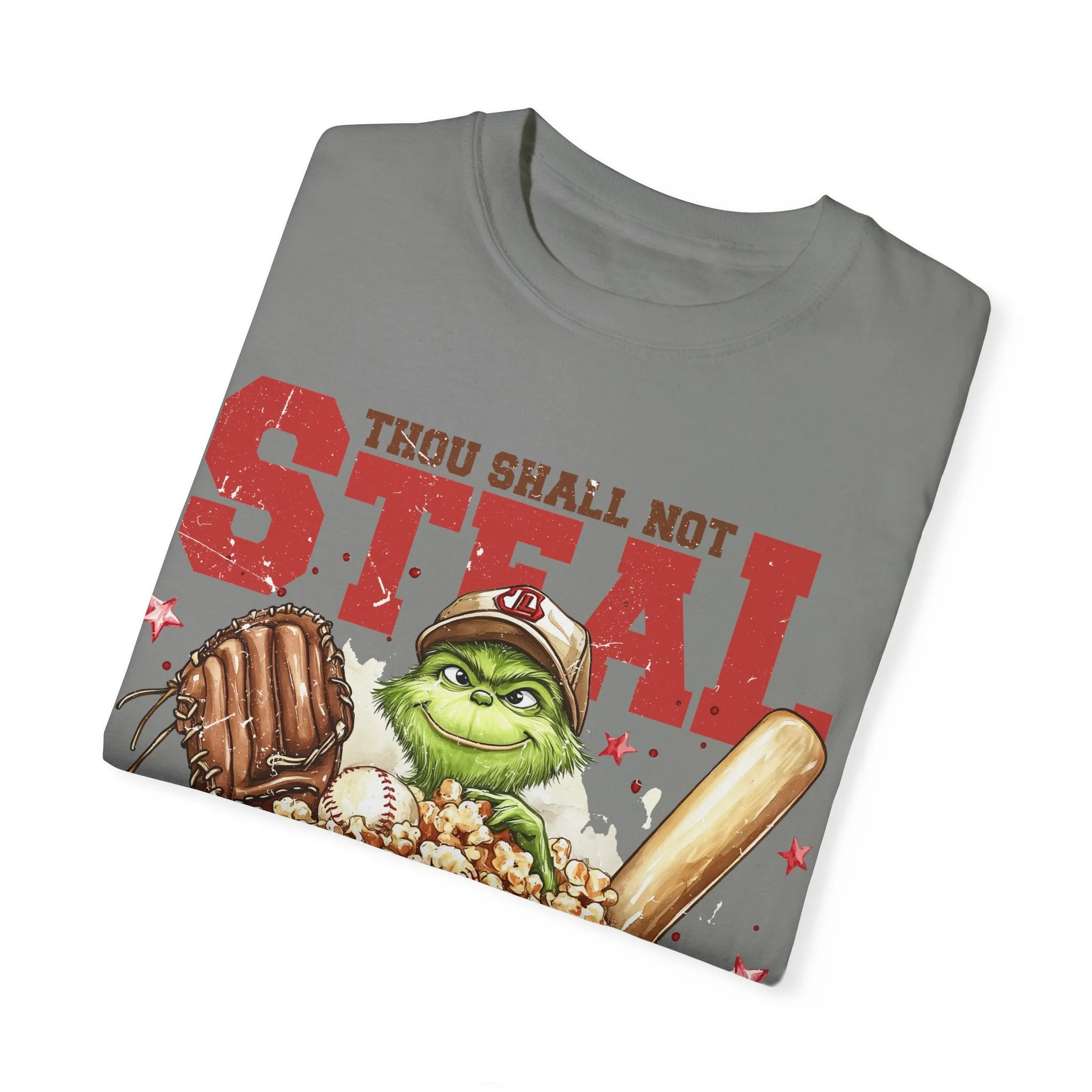 Grinch Baseball Thou Shall Not Steal Comfort Colors Tee