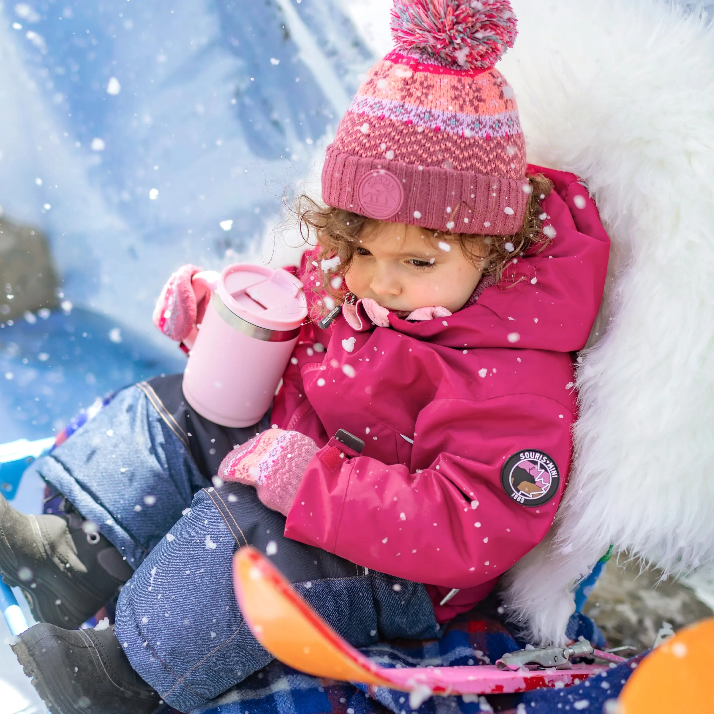 Habit de neige 3 en 1 rose et bleu denim, bébé || 3-in-1 snowsuit pink and denim bleu, baby