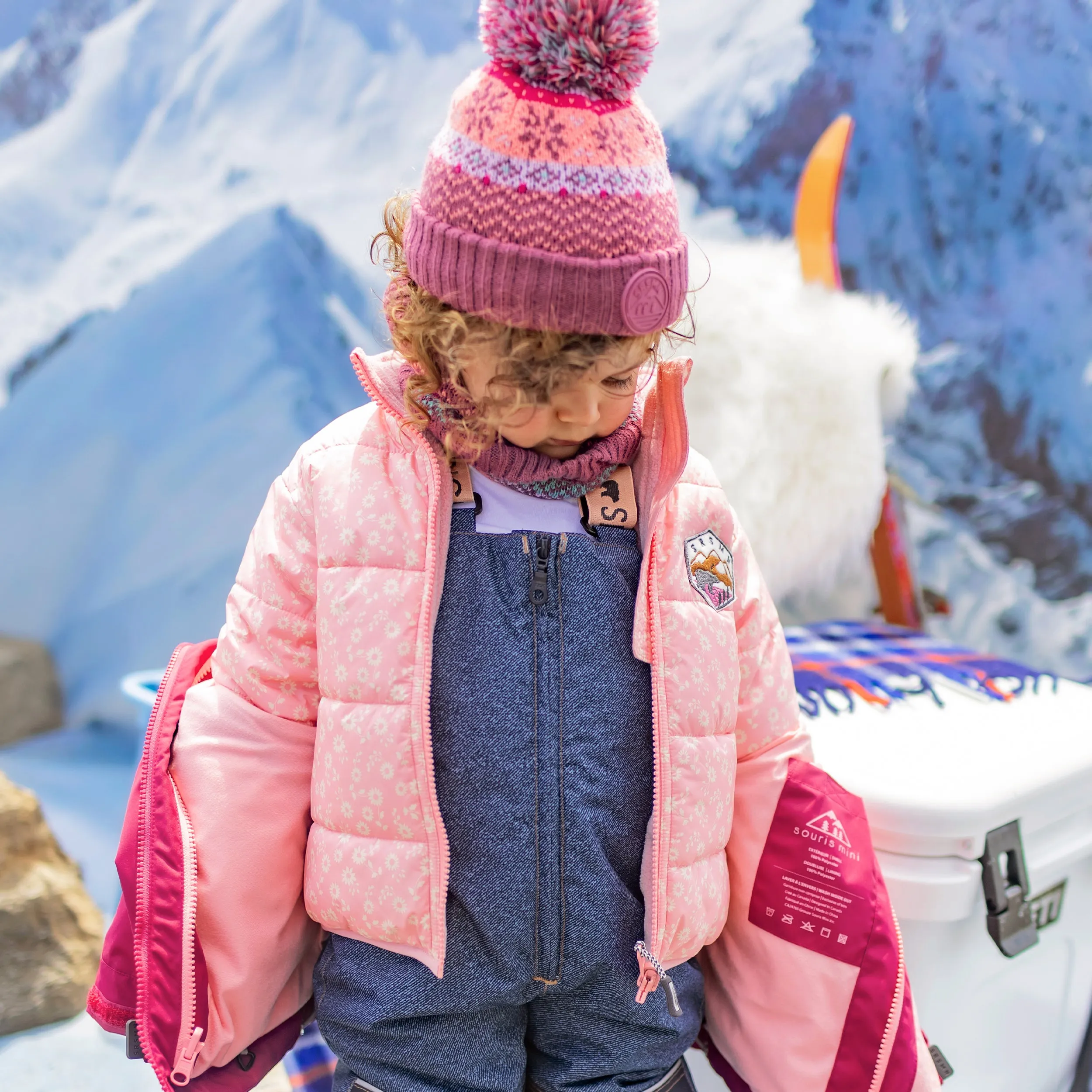 Habit de neige 3 en 1 rose et bleu denim, bébé || 3-in-1 snowsuit pink and denim bleu, baby