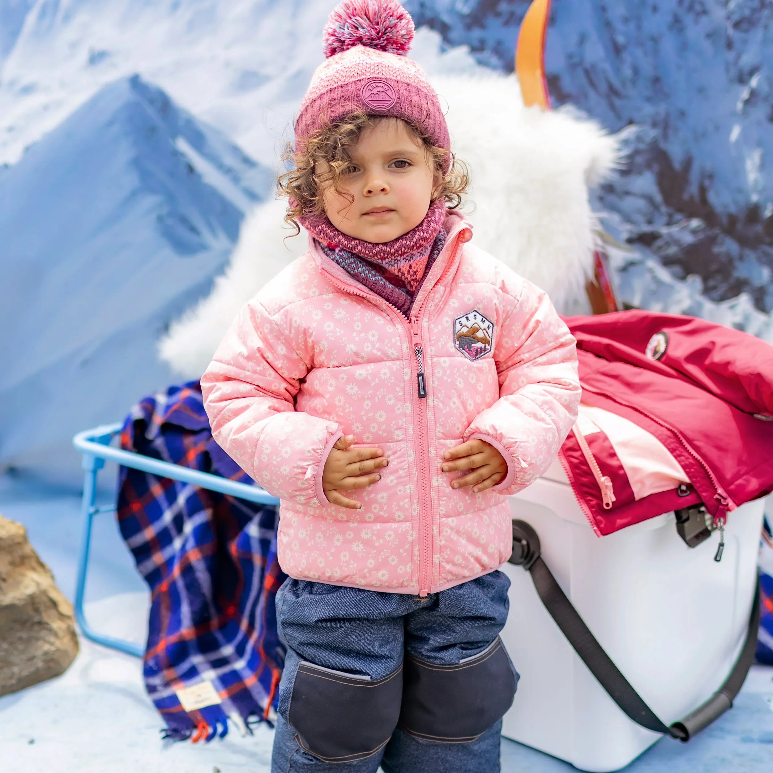 Habit de neige 3 en 1 rose et bleu denim, bébé || 3-in-1 snowsuit pink and denim bleu, baby