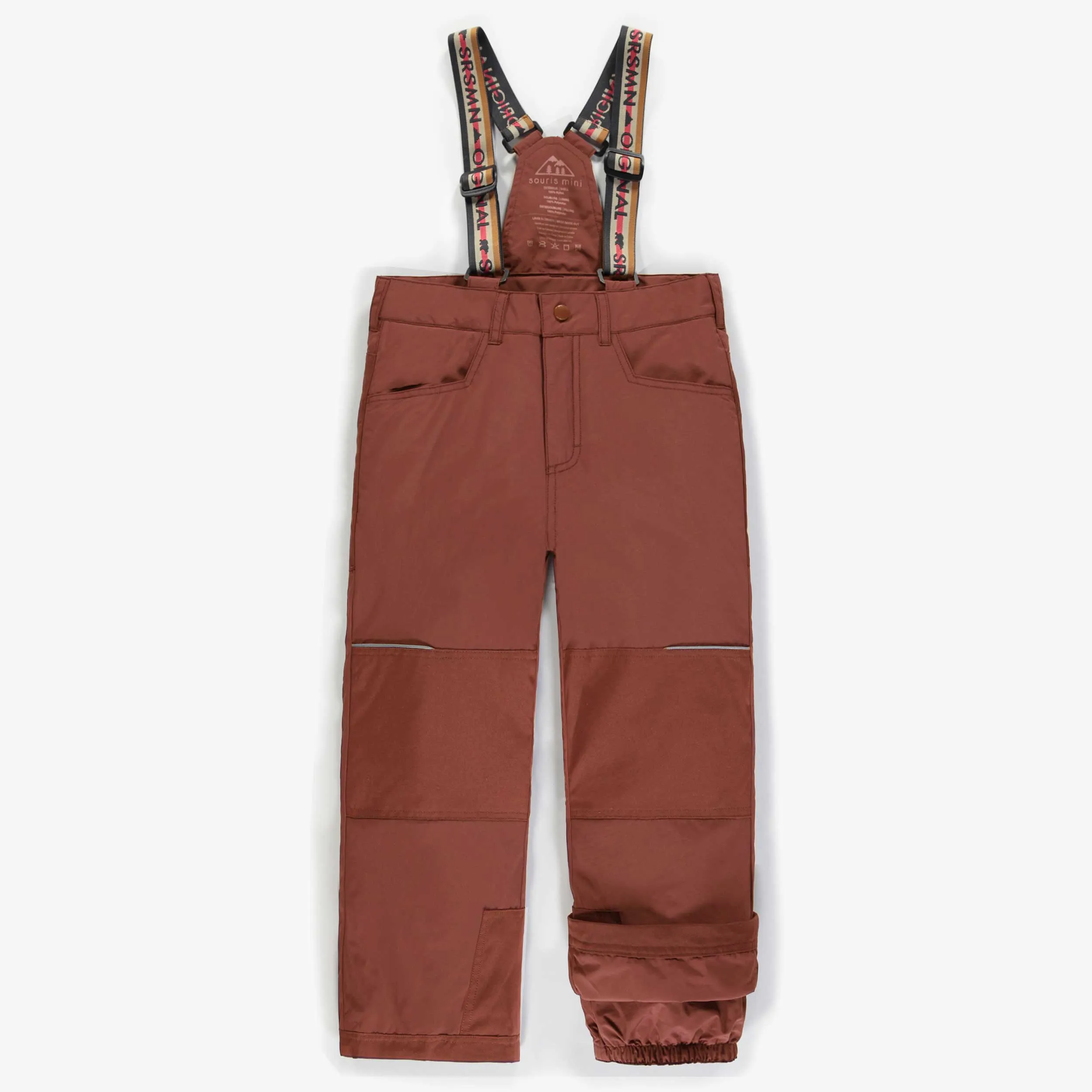 Habit de neige deux-pièces mauve et brun, enfant || Purple and brown two-pieces snowsuit, child
