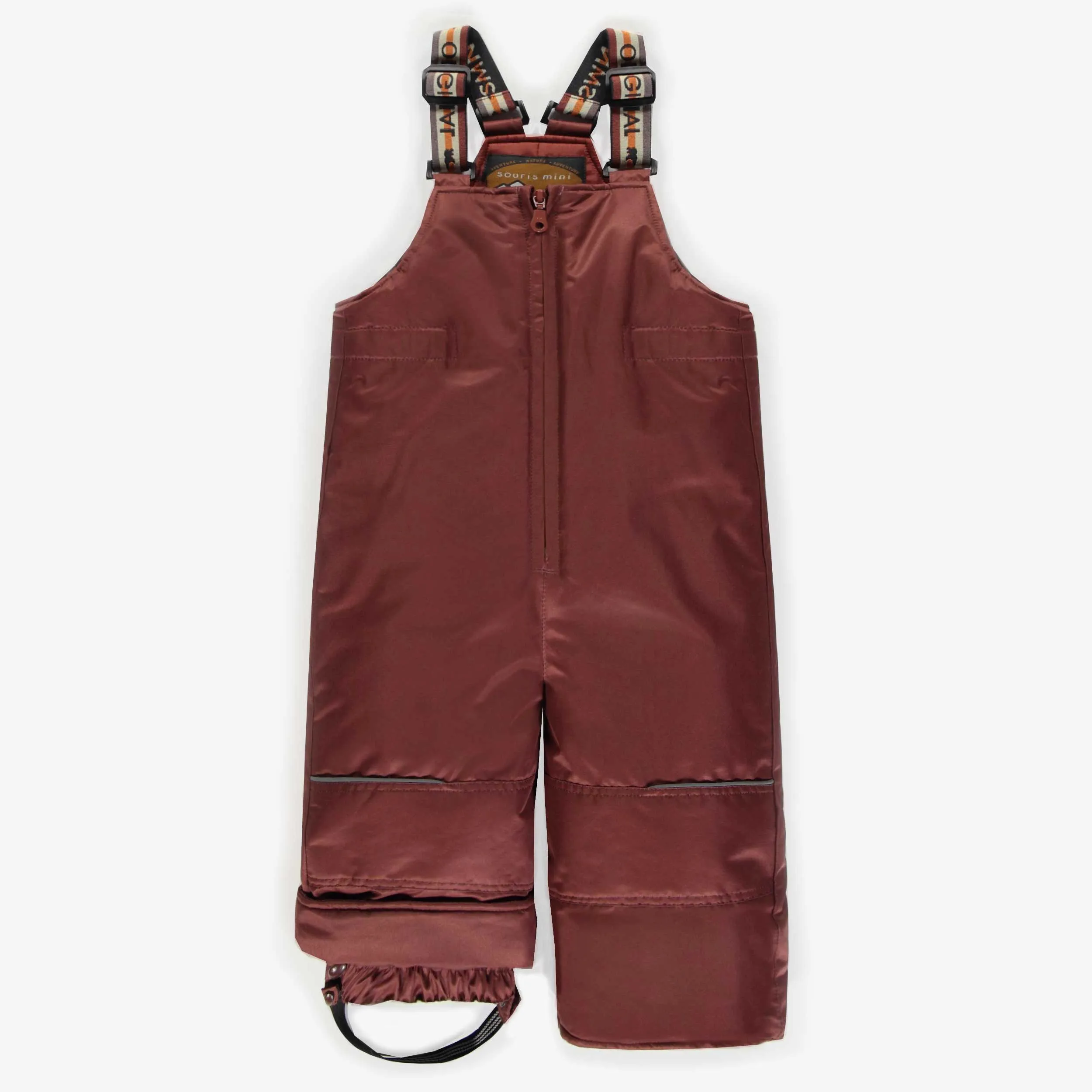 Habit de neige deux-pièces mauve et rouille, bébé || Purple and rust two-pieces snowsuit, baby