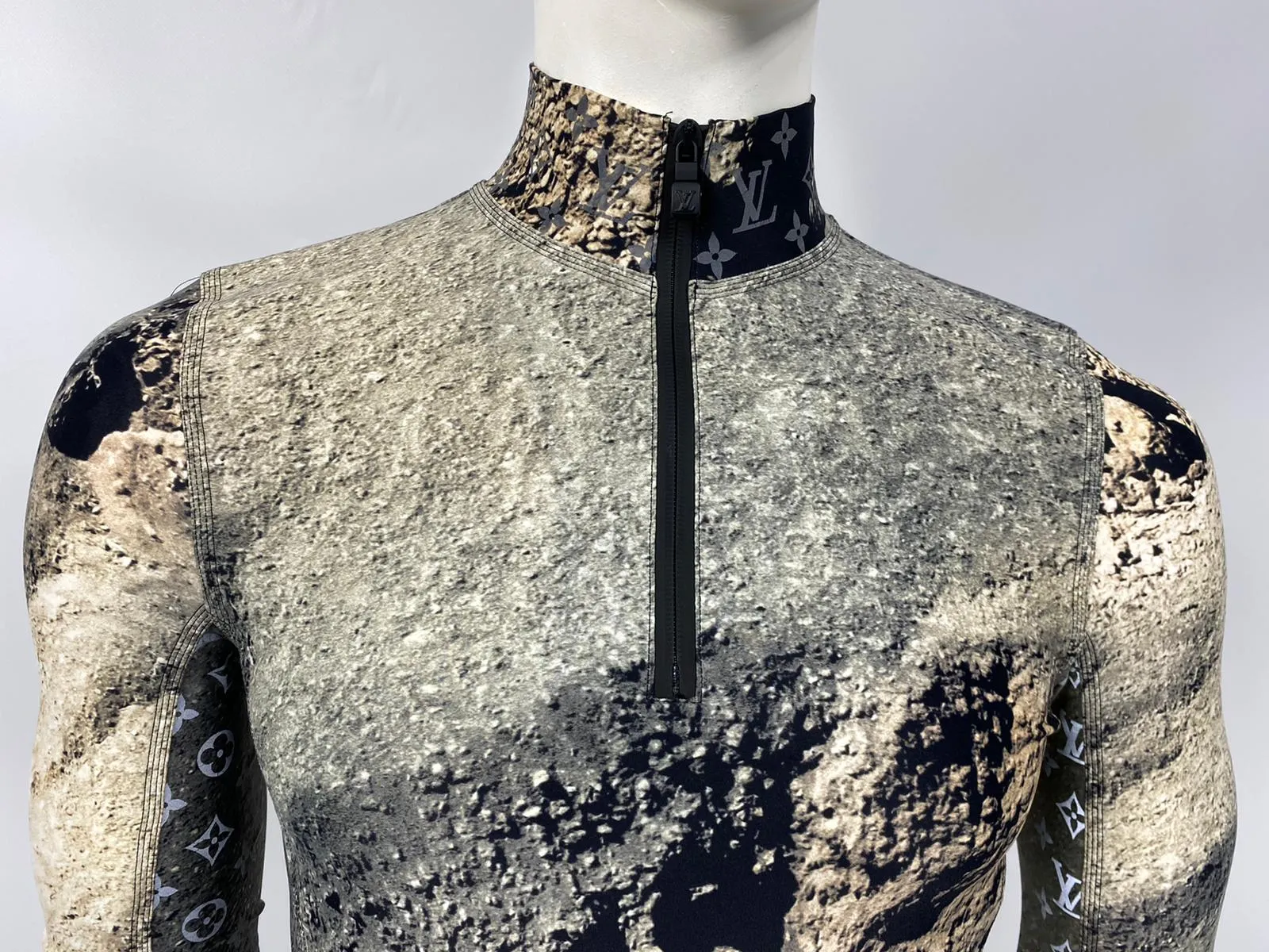 Half Zip Reflective Monogram Pullover