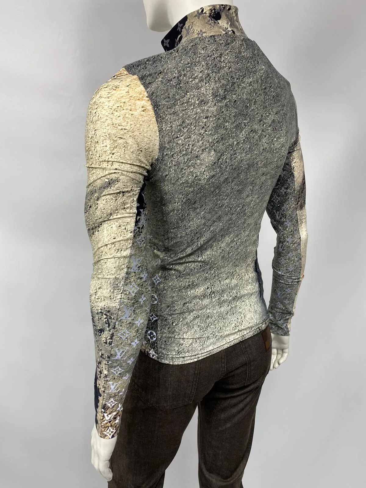 Half Zip Reflective Monogram Pullover
