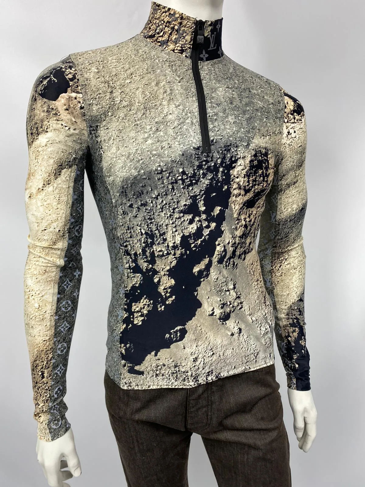 Half Zip Reflective Monogram Pullover