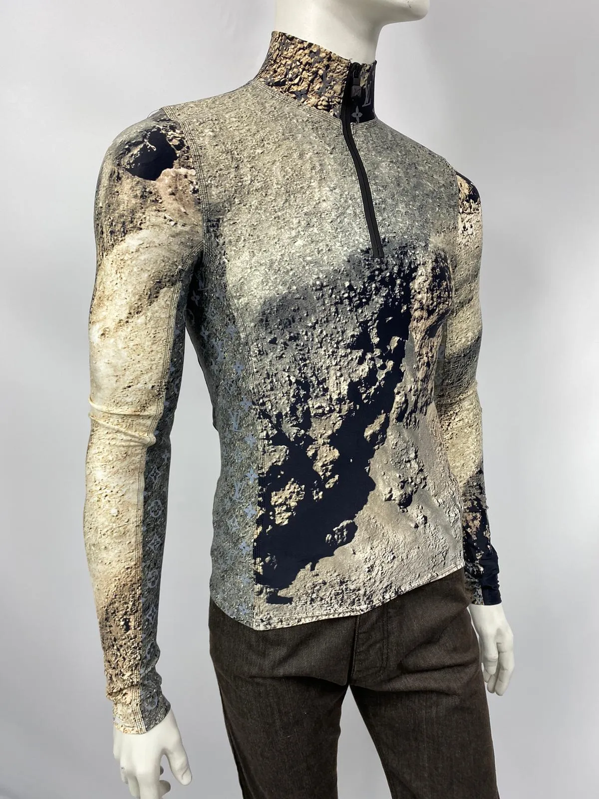 Half Zip Reflective Monogram Pullover