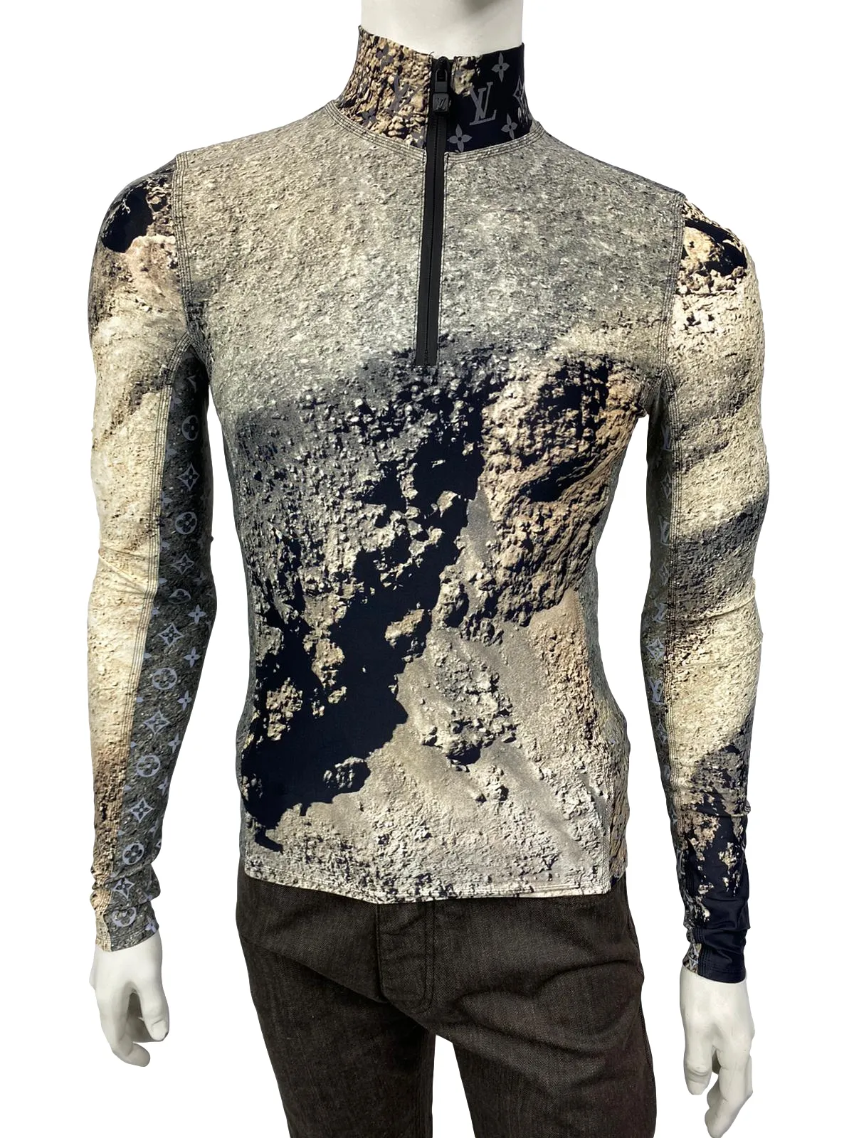 Half Zip Reflective Monogram Pullover