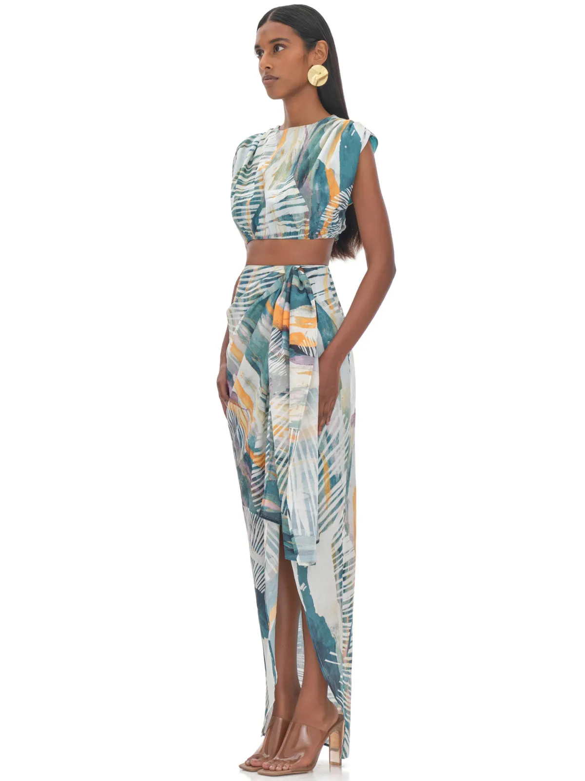 Halima Cropped-Halima Wrap Skirt ::RET