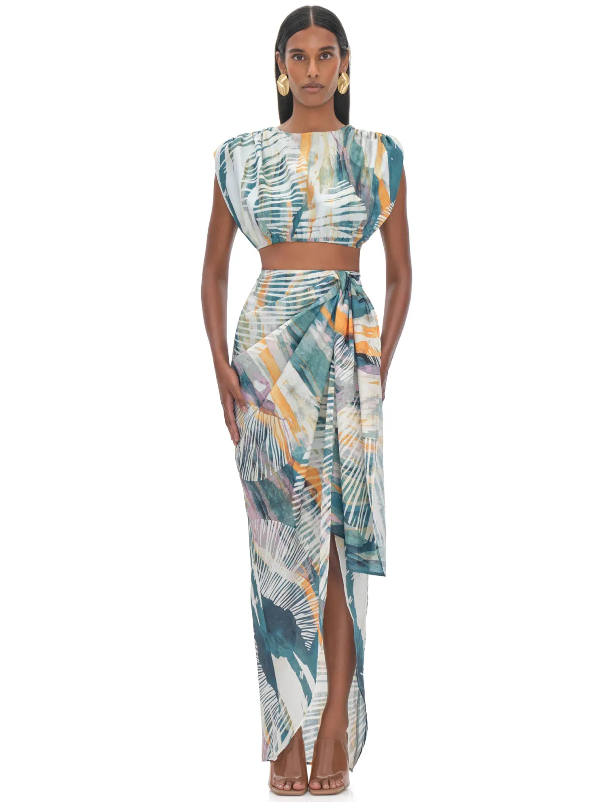 Halima Cropped-Halima Wrap Skirt ::RET