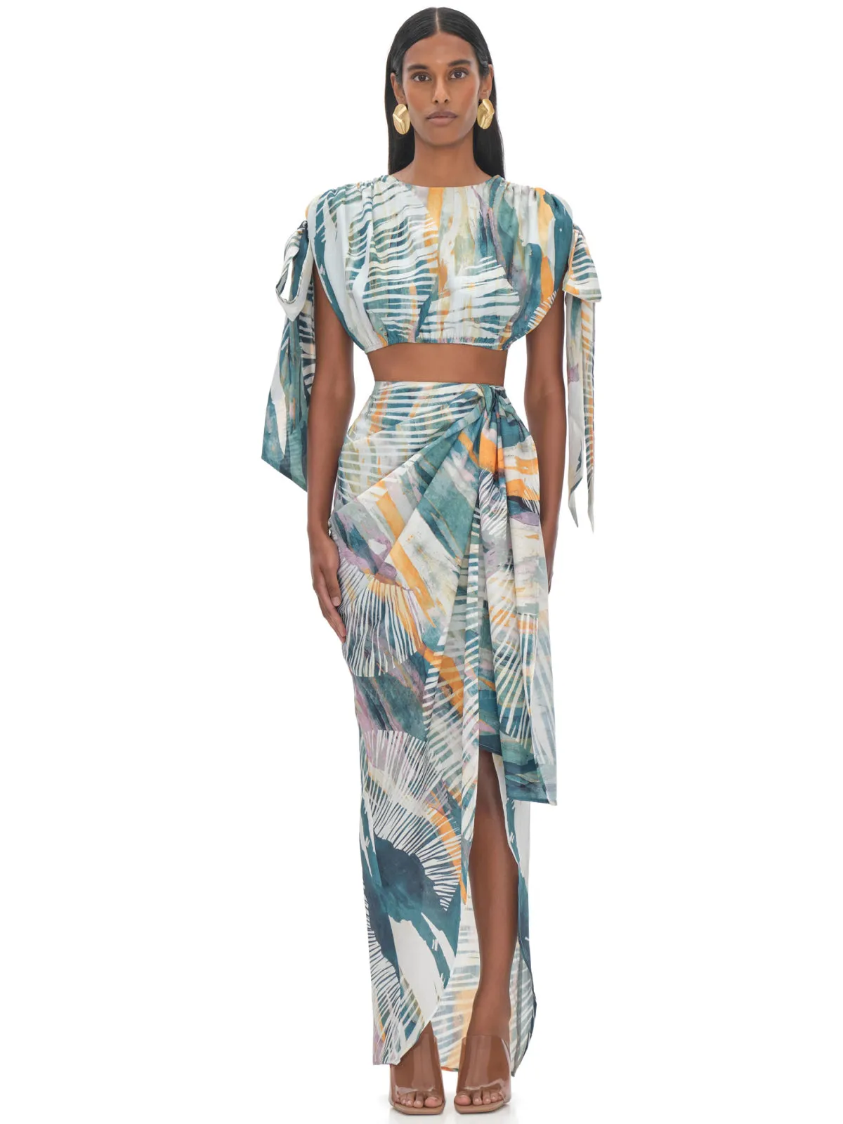 Halima Cropped-Halima Wrap Skirt ::RET
