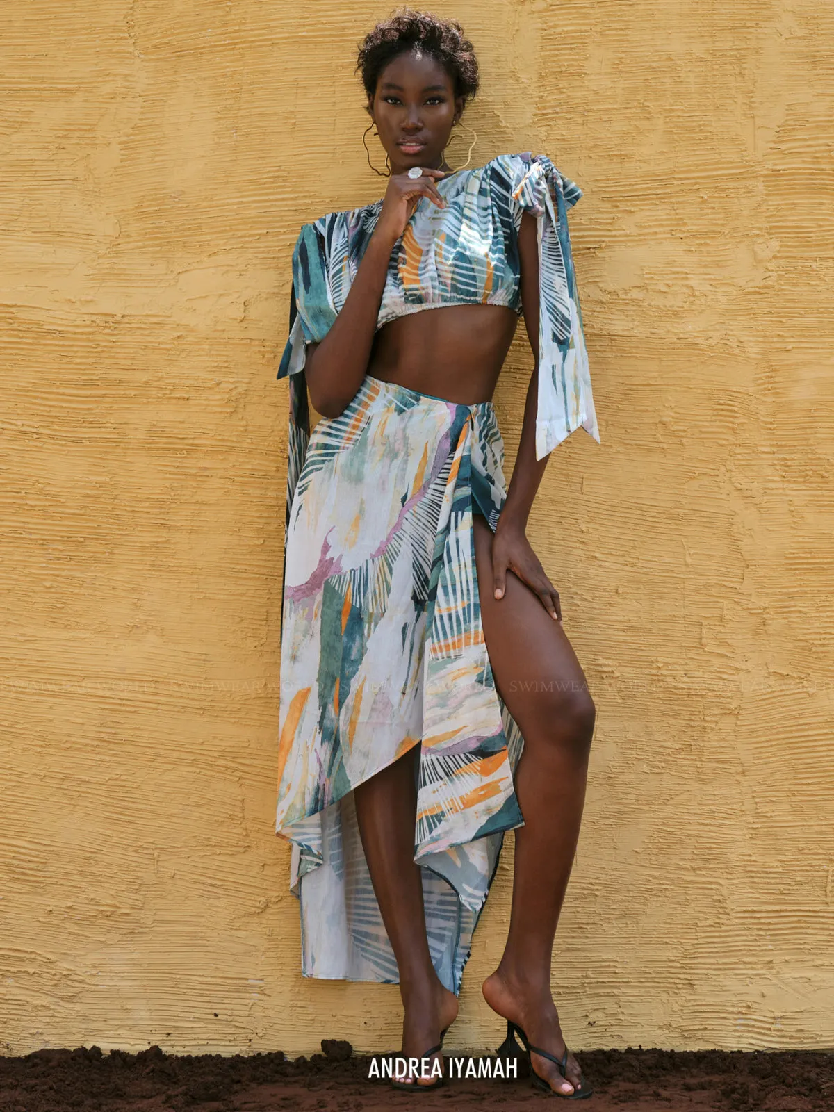 Halima Cropped-Halima Wrap Skirt ::RET