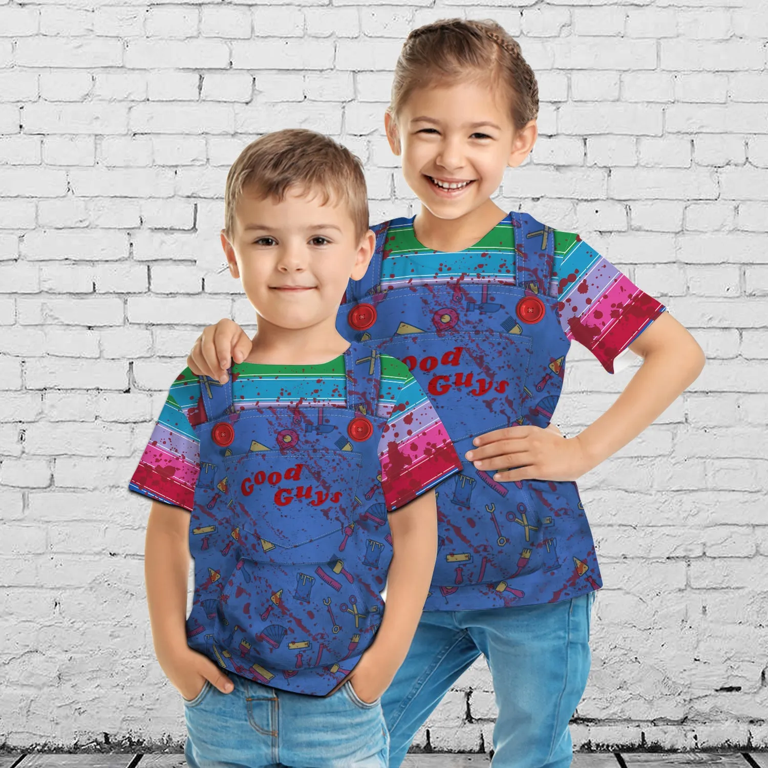 Halloween Is Comming Chucky Gory Skin Good Guys 3D Kid Tshirt 815 NA93