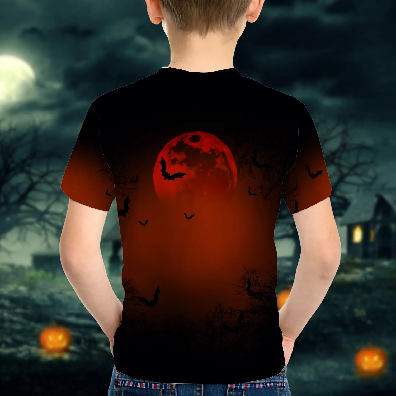 Halloween Is Comming Let’s Eat Kids Let’s Eat Kids Punctuation Saves Lives 3D Kid Tshirt 812 NA93