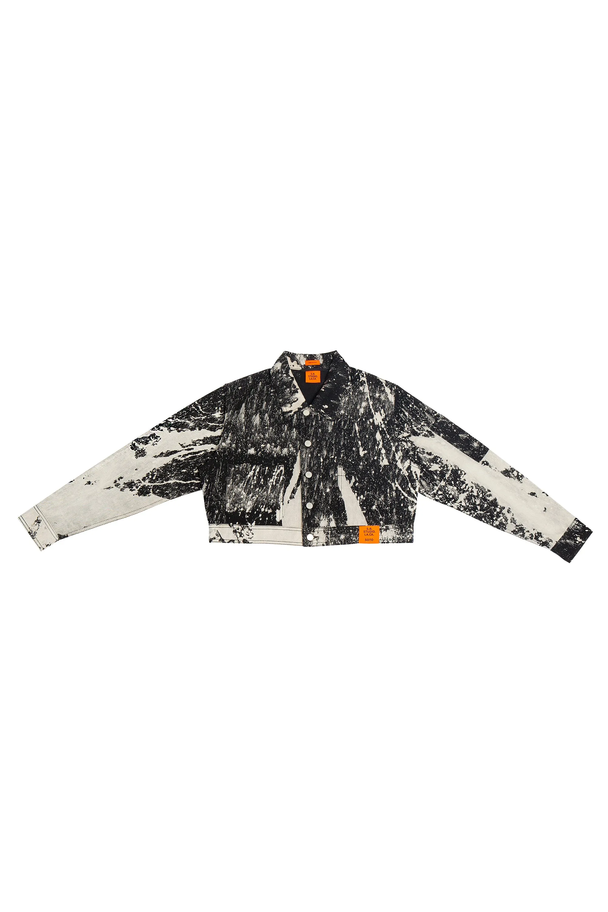 HAND-BLEACHED CROPPED SOTO JEAN JACKET