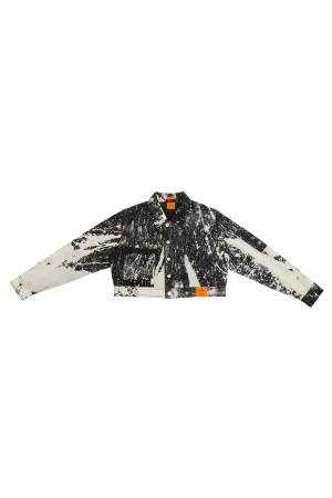 HAND-BLEACHED CROPPED SOTO JEAN JACKET