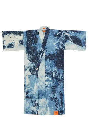 HAND-BLEACHED INDIGO SOTO LONG ROBE