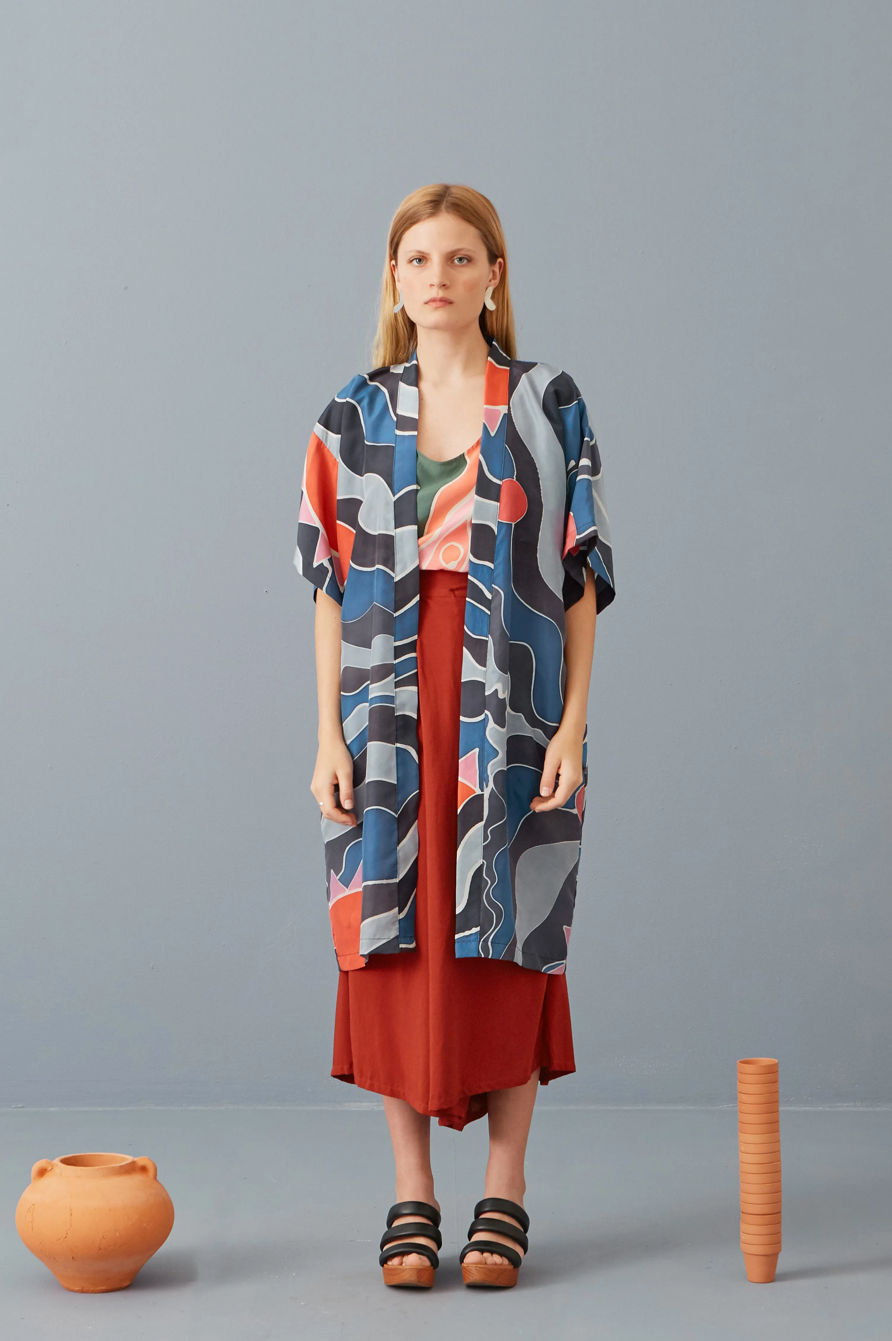 Hand Painted Silk Duster (Long)