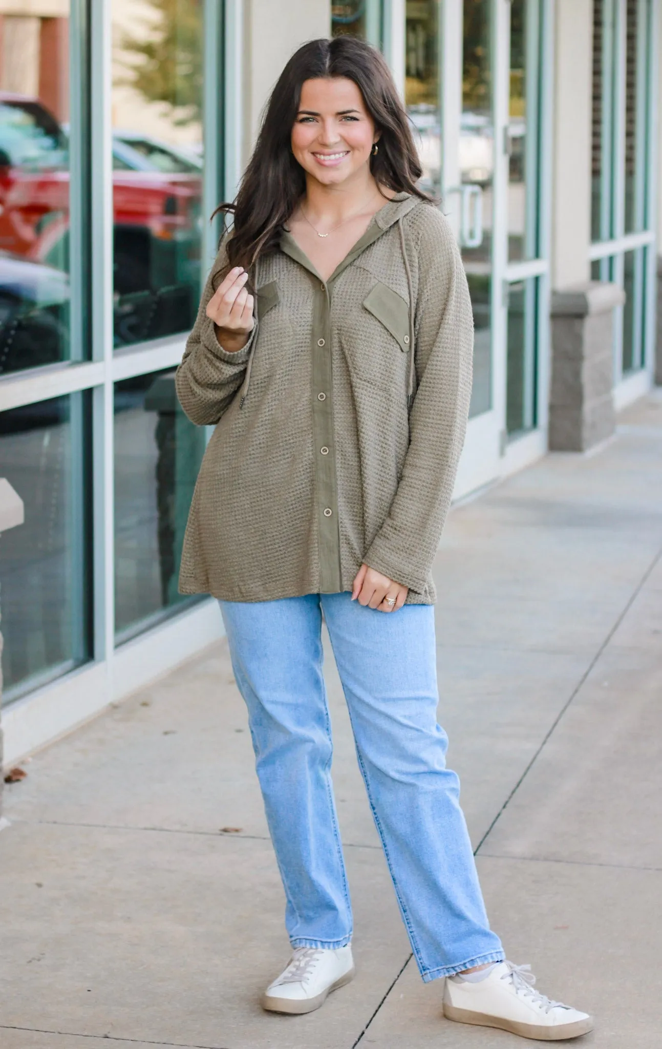 Happy Hayride Top in Olive