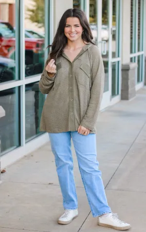 Happy Hayride Top in Olive