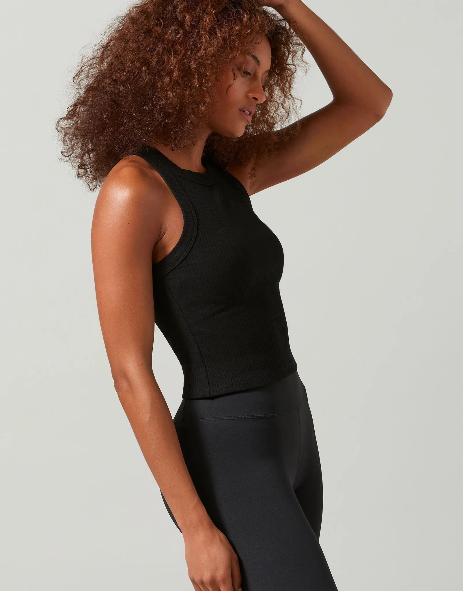 HARMONY Ribbed Tank - Black