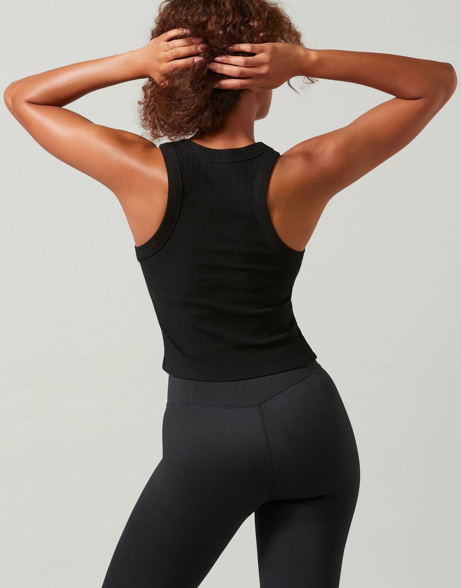 HARMONY Ribbed Tank - Black