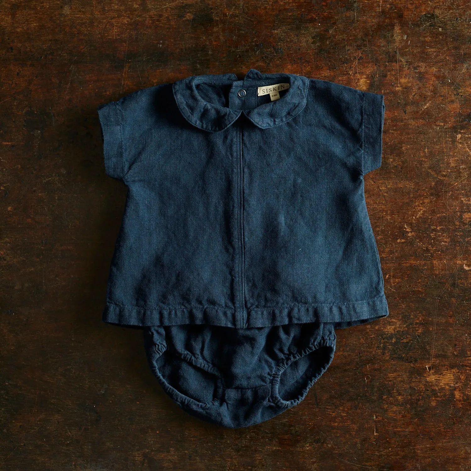 Hazel Baby Bloomers - Linen - Midnight