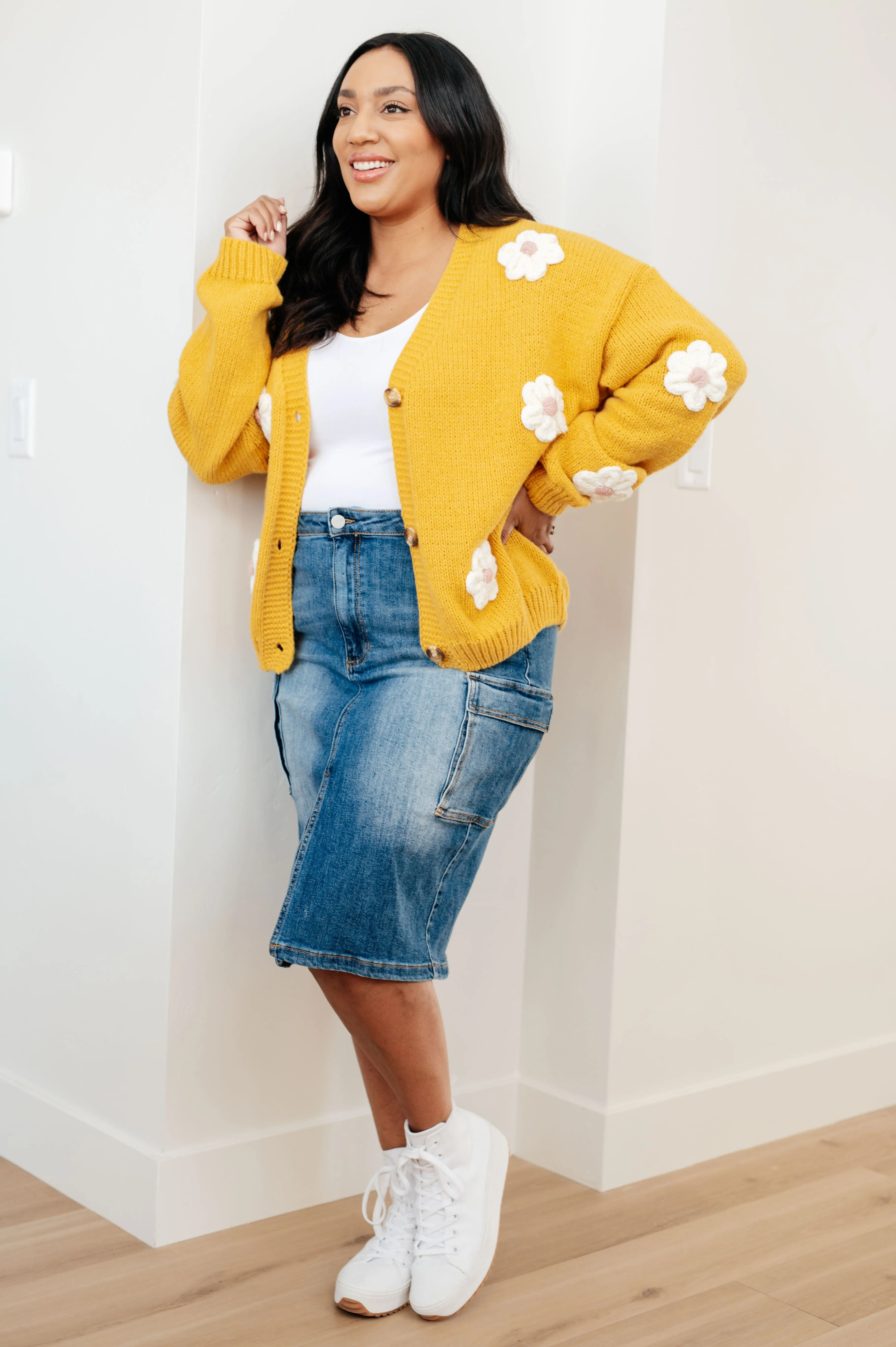 Hazel Blues® |  Always Be There Cargo Denim Skirt