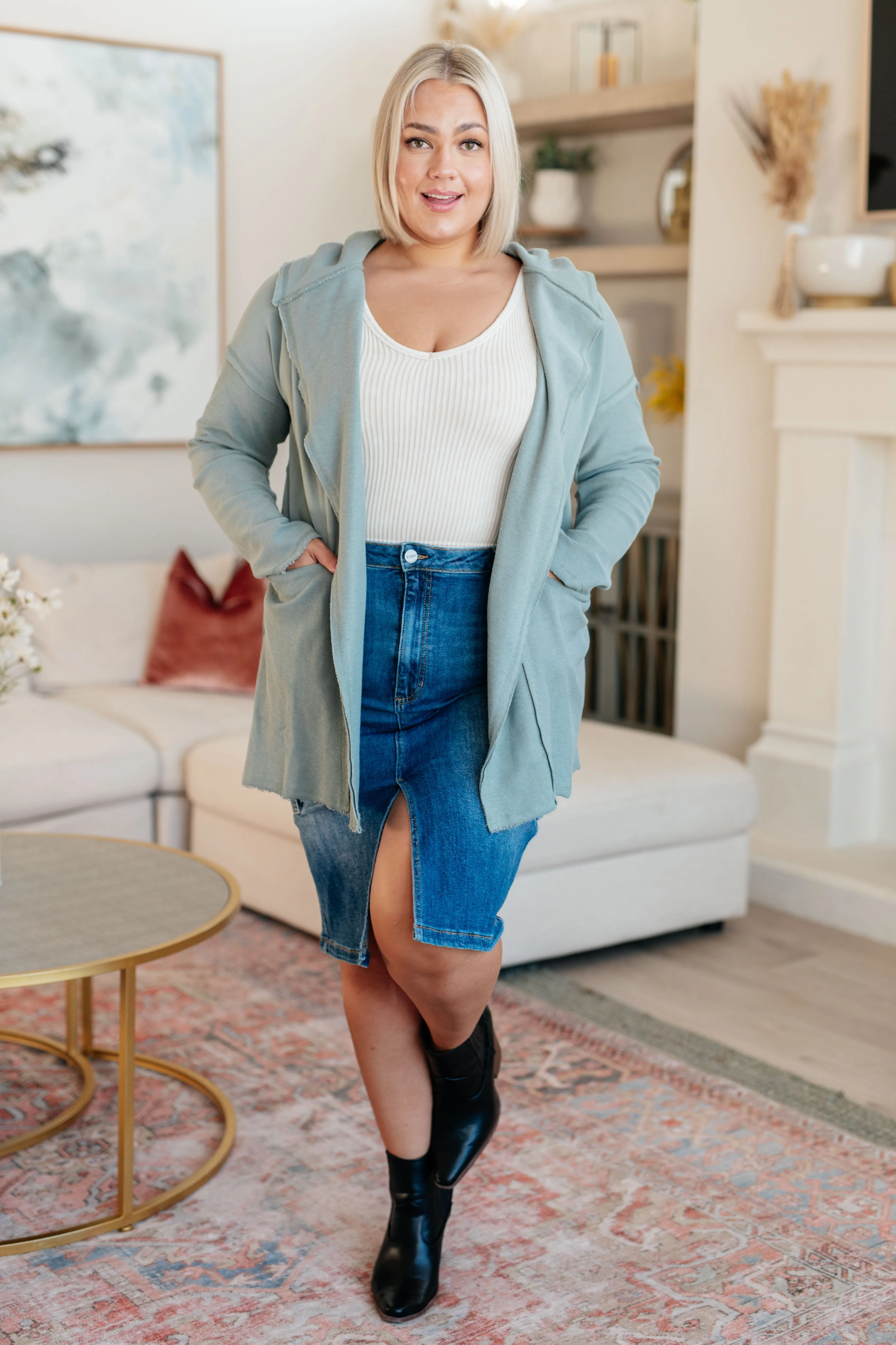 Hazel Blues® |  Always Be There Cargo Denim Skirt
