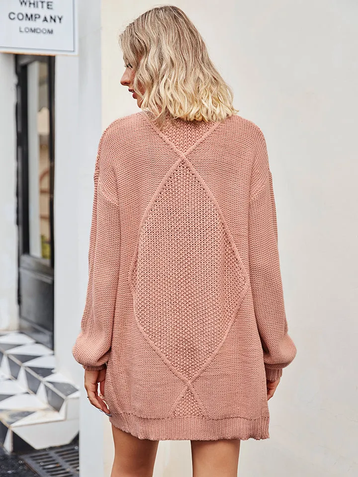 Hazel Blues® |  Cable-Knit Long Sleeve Cardigan