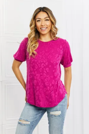 Hazel Blues® |  Carnival Vibes Animal Textured Top