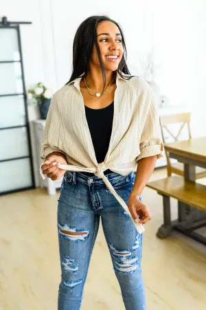 Hazel Blues® |  Castaway Tie Front Shirt