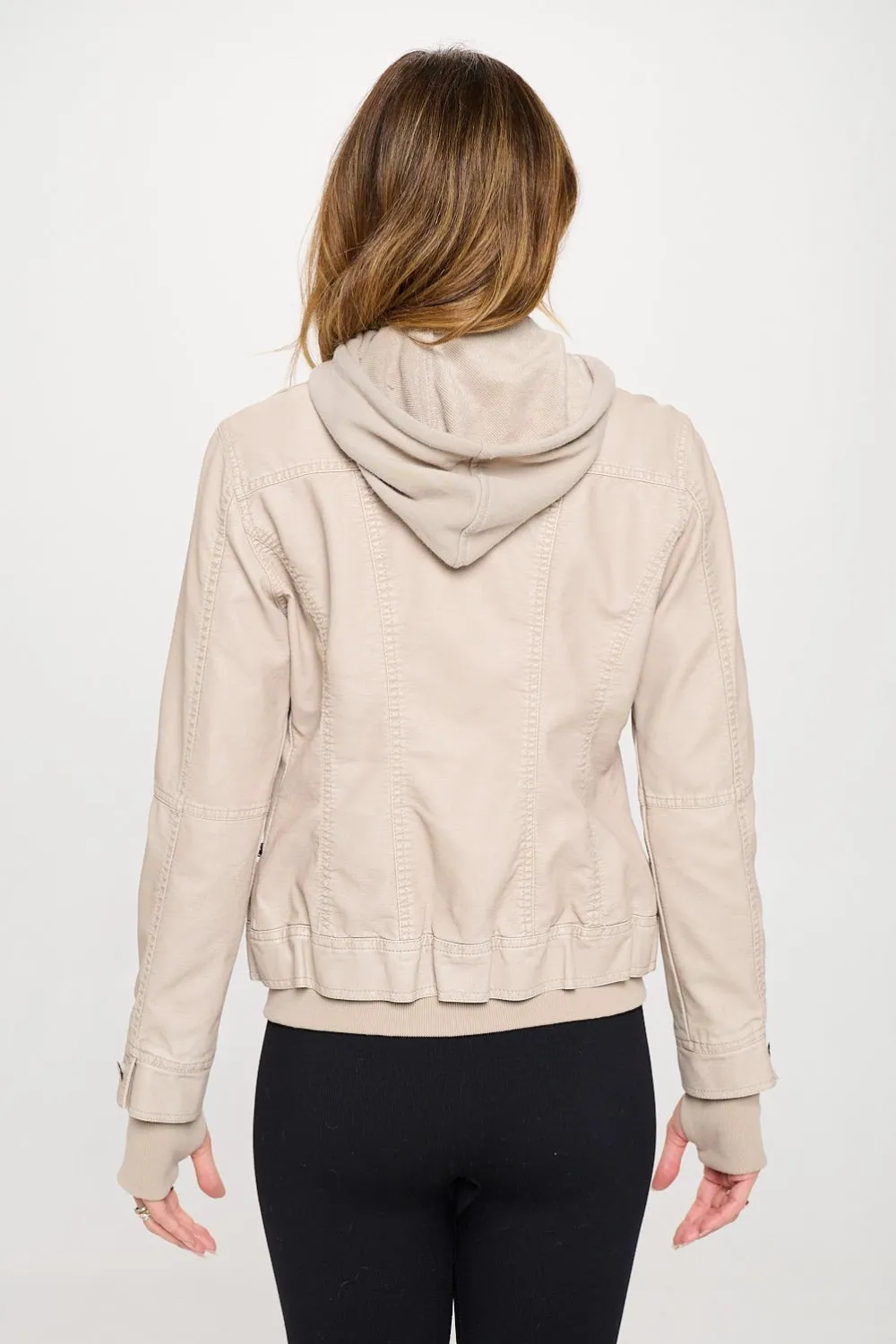 Hazel Blues® |  Coalition LA Double Zip Hooded Long Sleeve Jacket