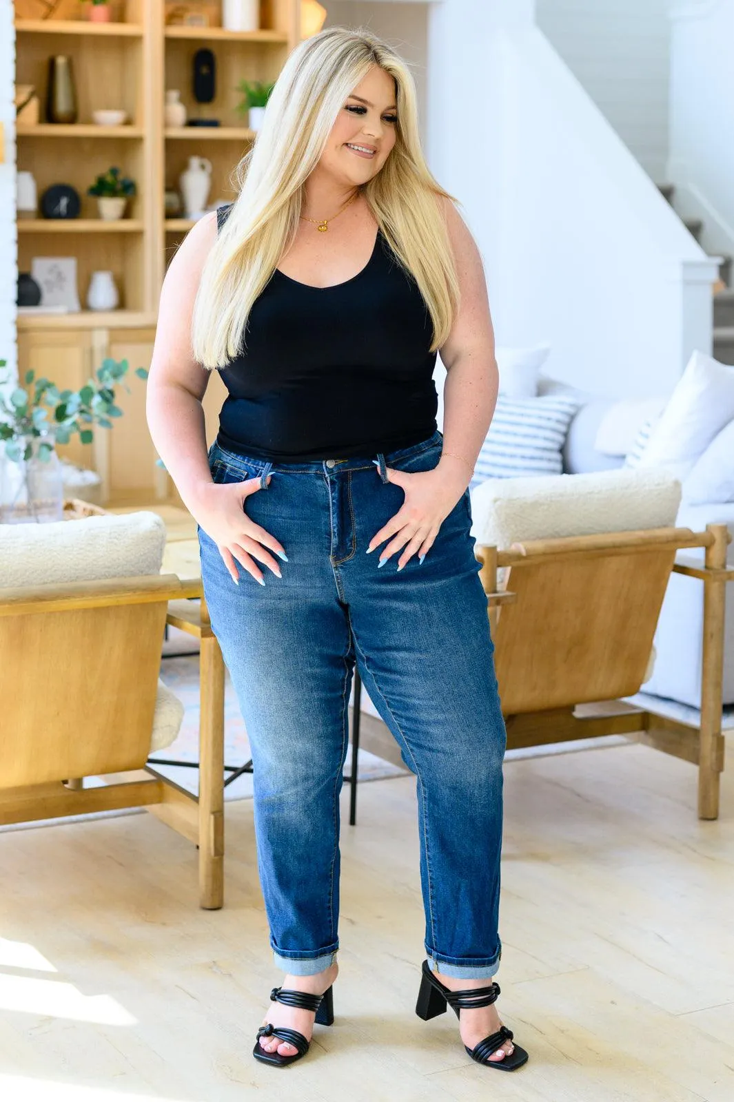 Hazel Blues® |  Downtown High Rise Boyfriend Jeans