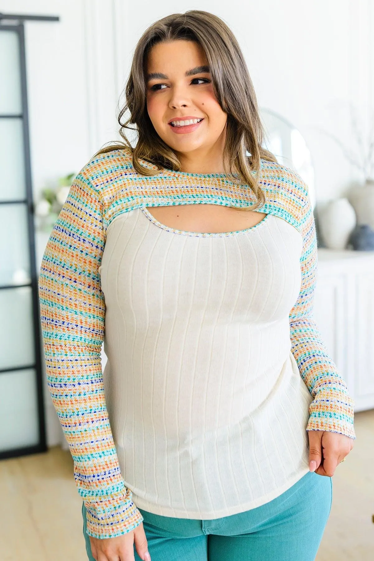 Hazel Blues® | Evidently Extra Peekaboo Cut Out Top