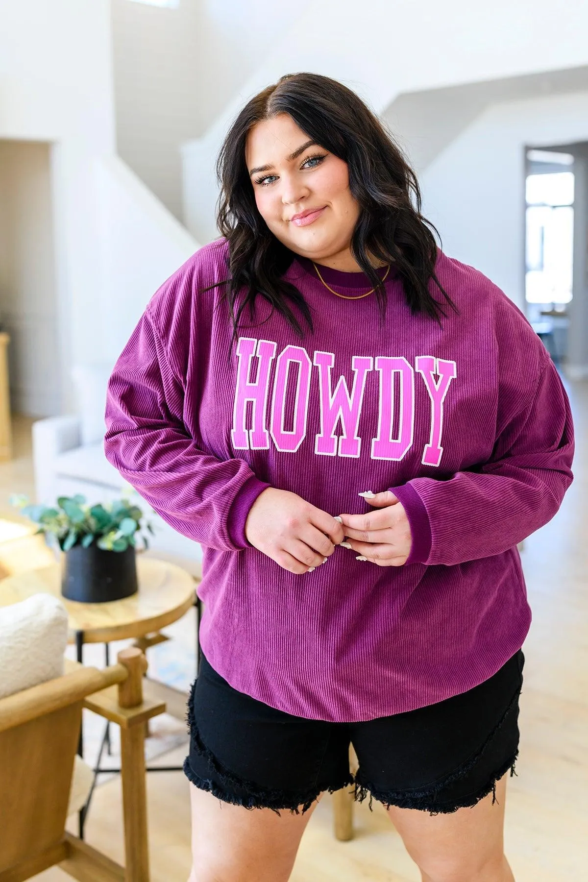Hazel Blues® |  Get 'Em Cowgirl Textured Sweater