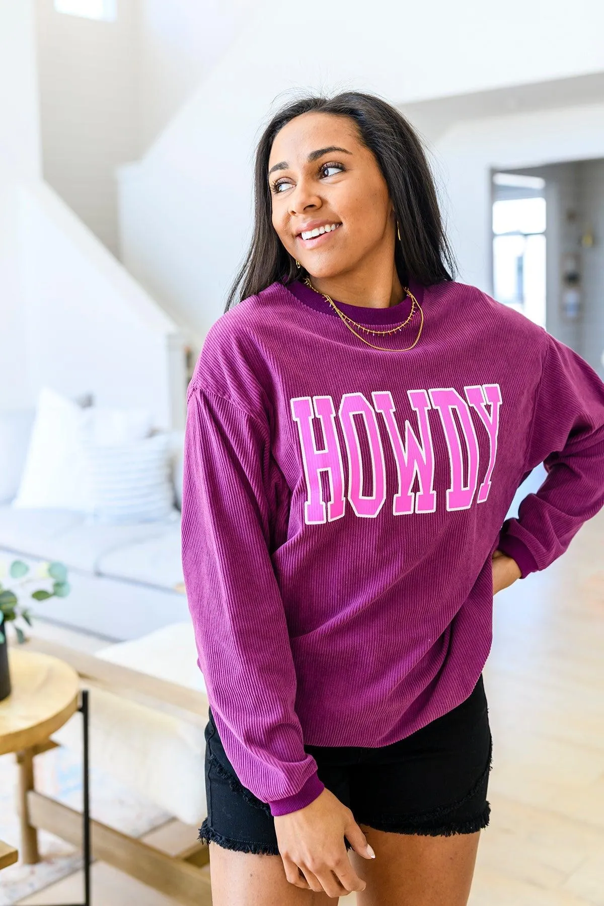 Hazel Blues® |  Get 'Em Cowgirl Textured Sweater