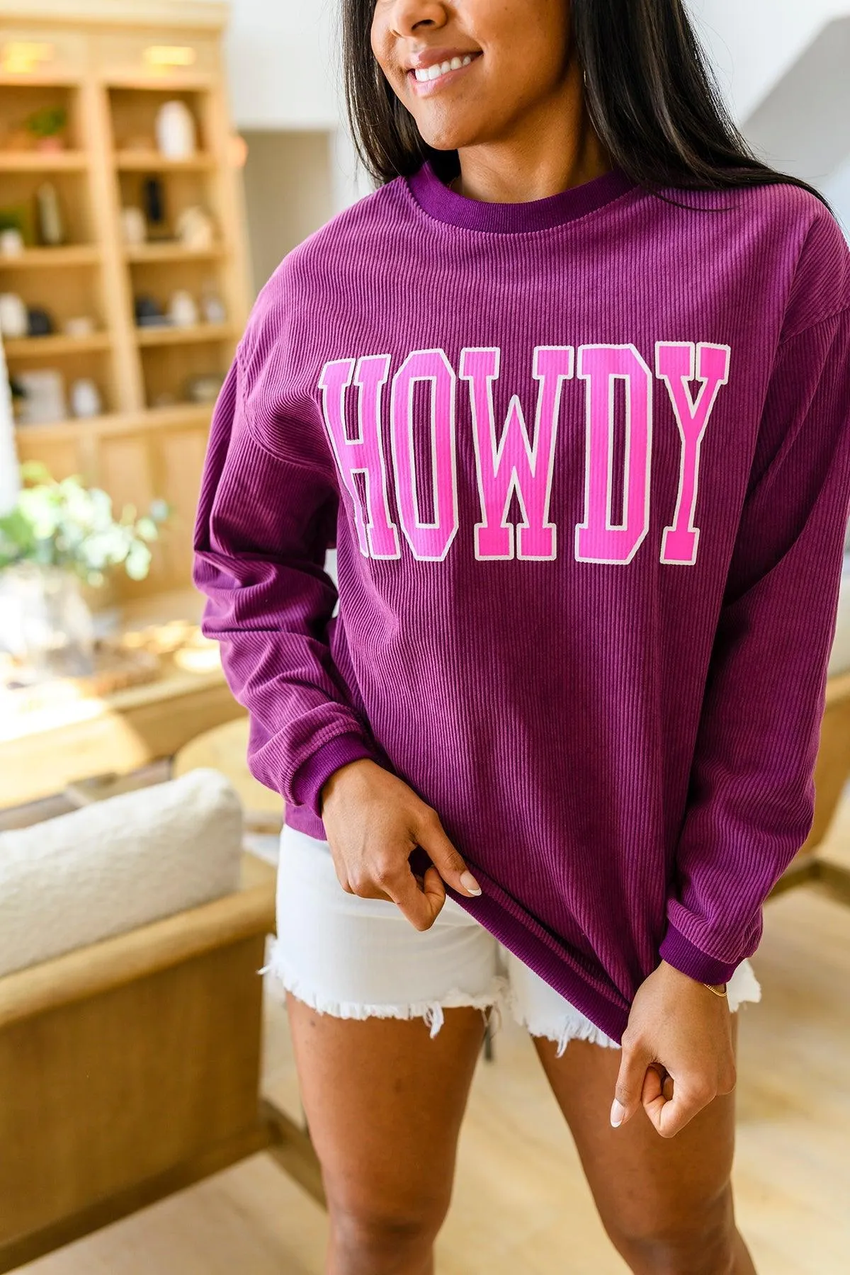 Hazel Blues® |  Get 'Em Cowgirl Textured Sweater