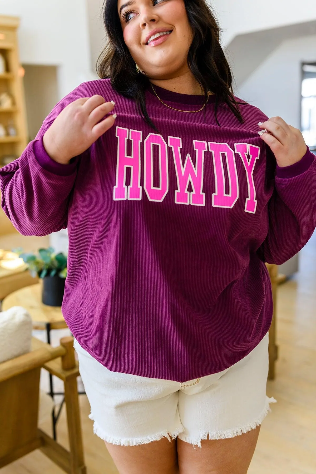 Hazel Blues® |  Get 'Em Cowgirl Textured Sweater