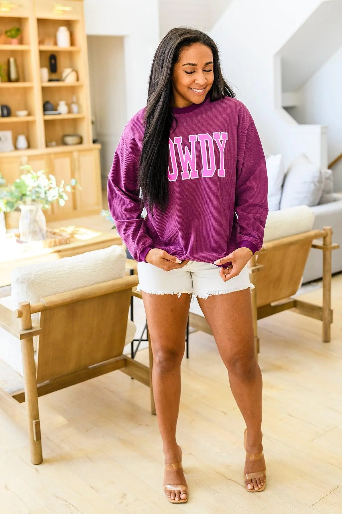 Hazel Blues® |  Get 'Em Cowgirl Textured Sweater