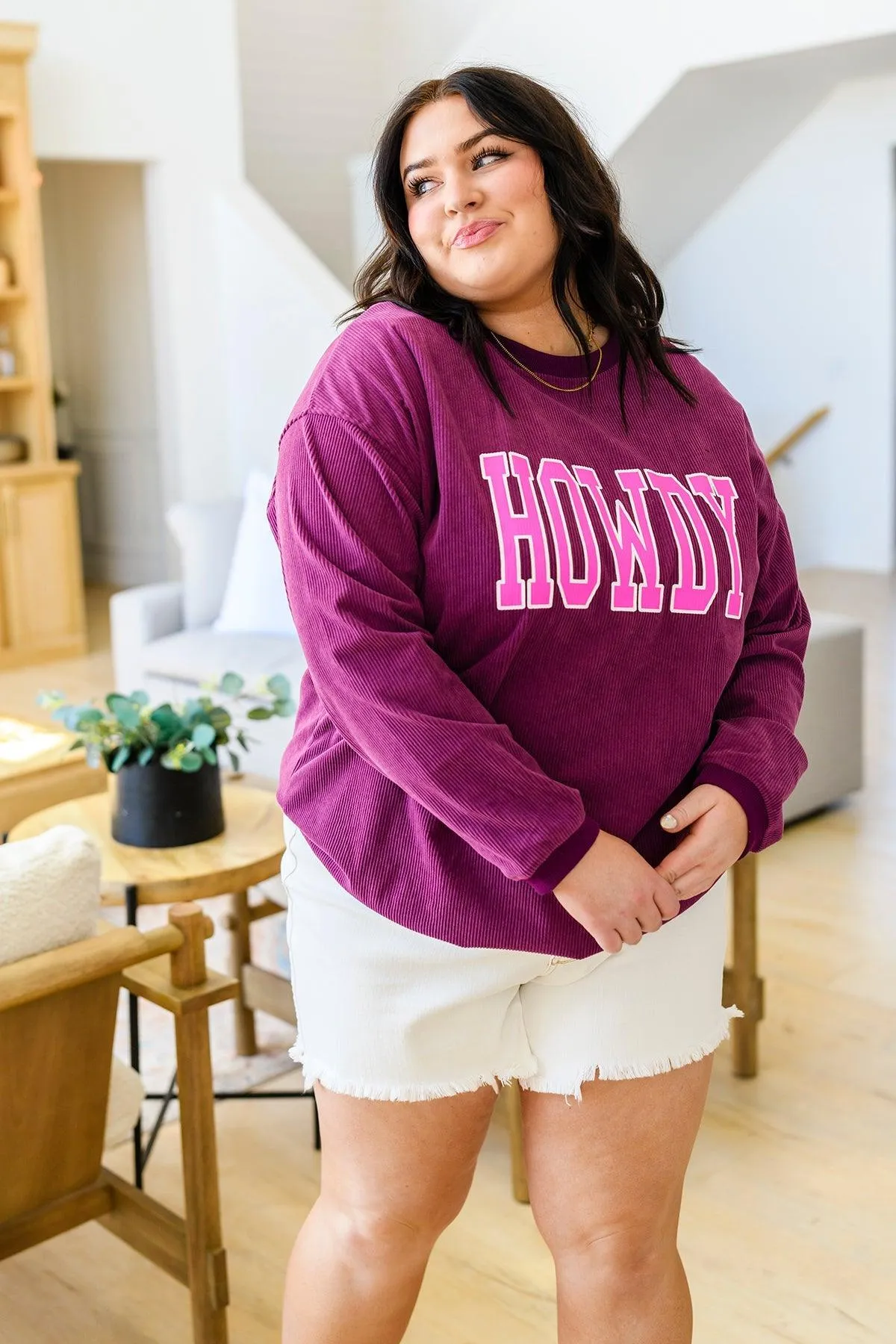 Hazel Blues® |  Get 'Em Cowgirl Textured Sweater