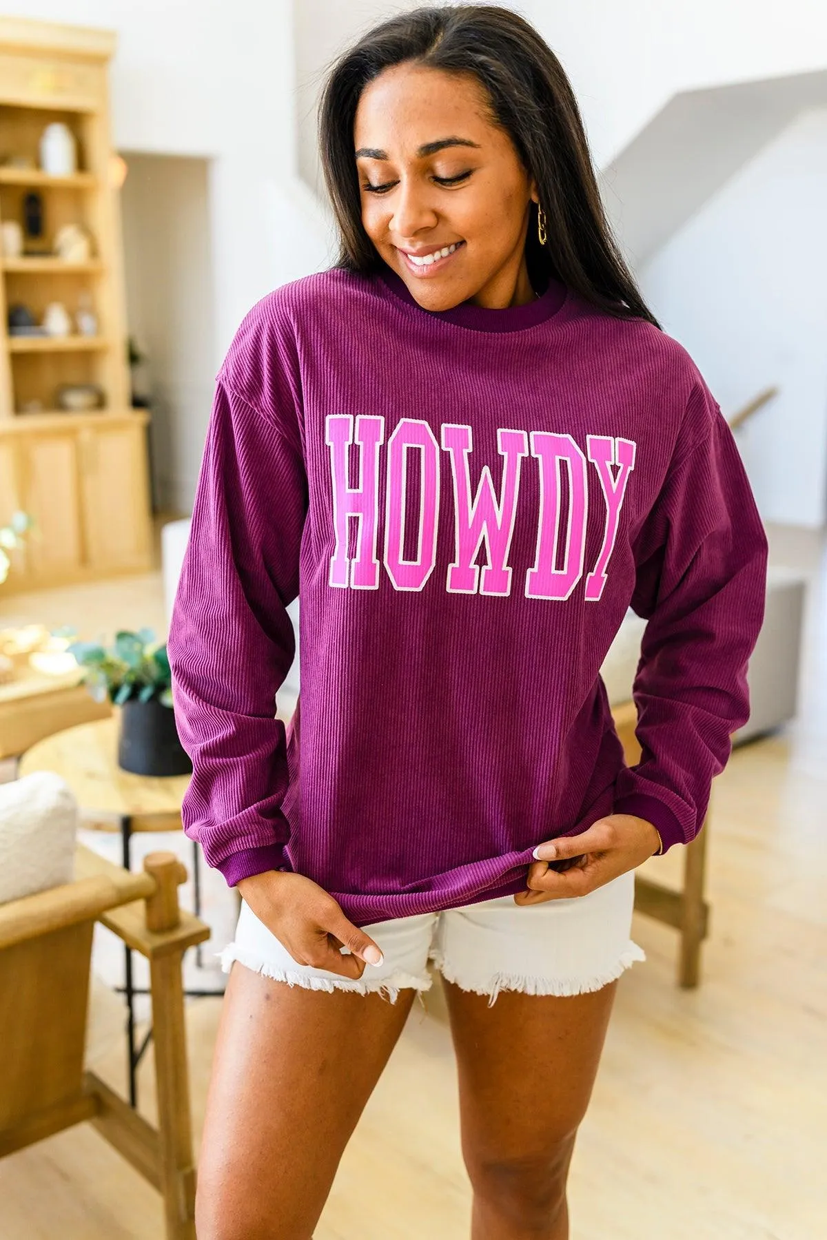Hazel Blues® |  Get 'Em Cowgirl Textured Sweater