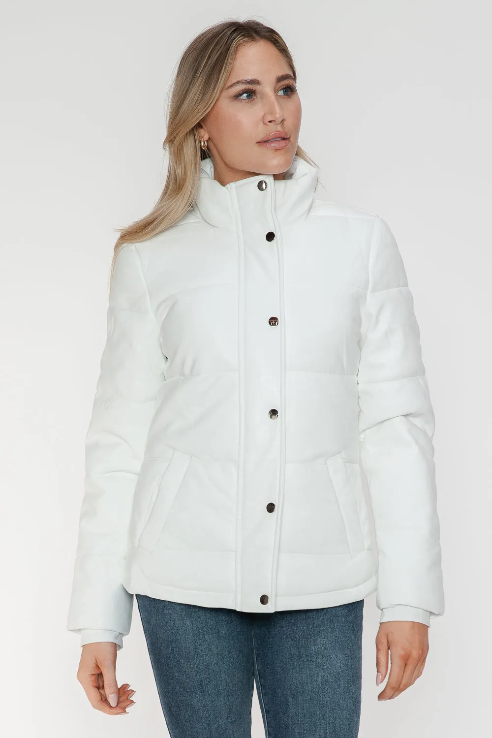 Hazel Blues® |  YMI Pocketed Zip Up Turtleneck Puffer Jacket