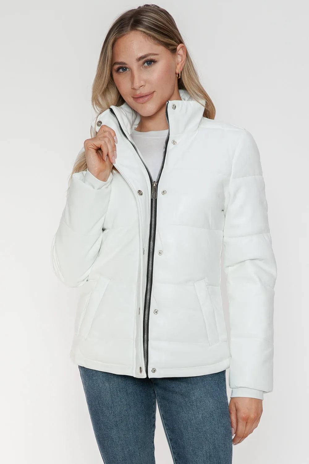 Hazel Blues® |  YMI Pocketed Zip Up Turtleneck Puffer Jacket